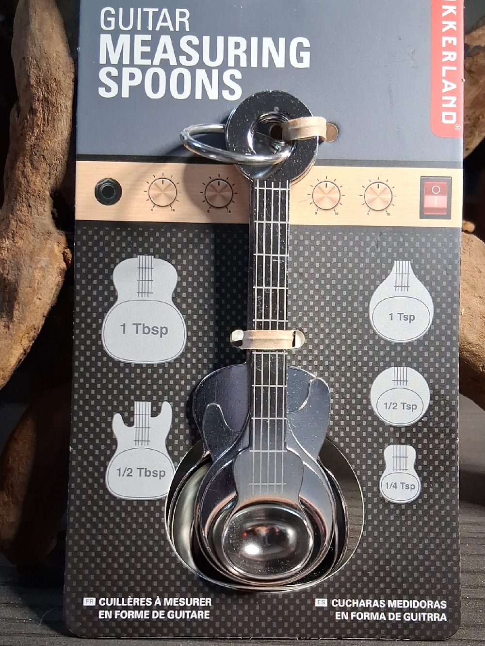 Kikkerland Silver Guitar Measuring Spoons Set